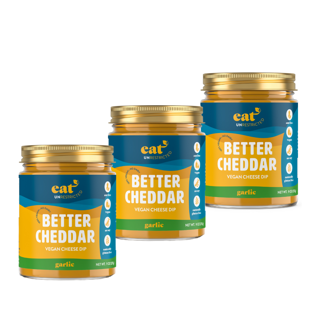 Garlic Better Cheddar - Vegan Cheese (9 oz) - 3 Jar Set